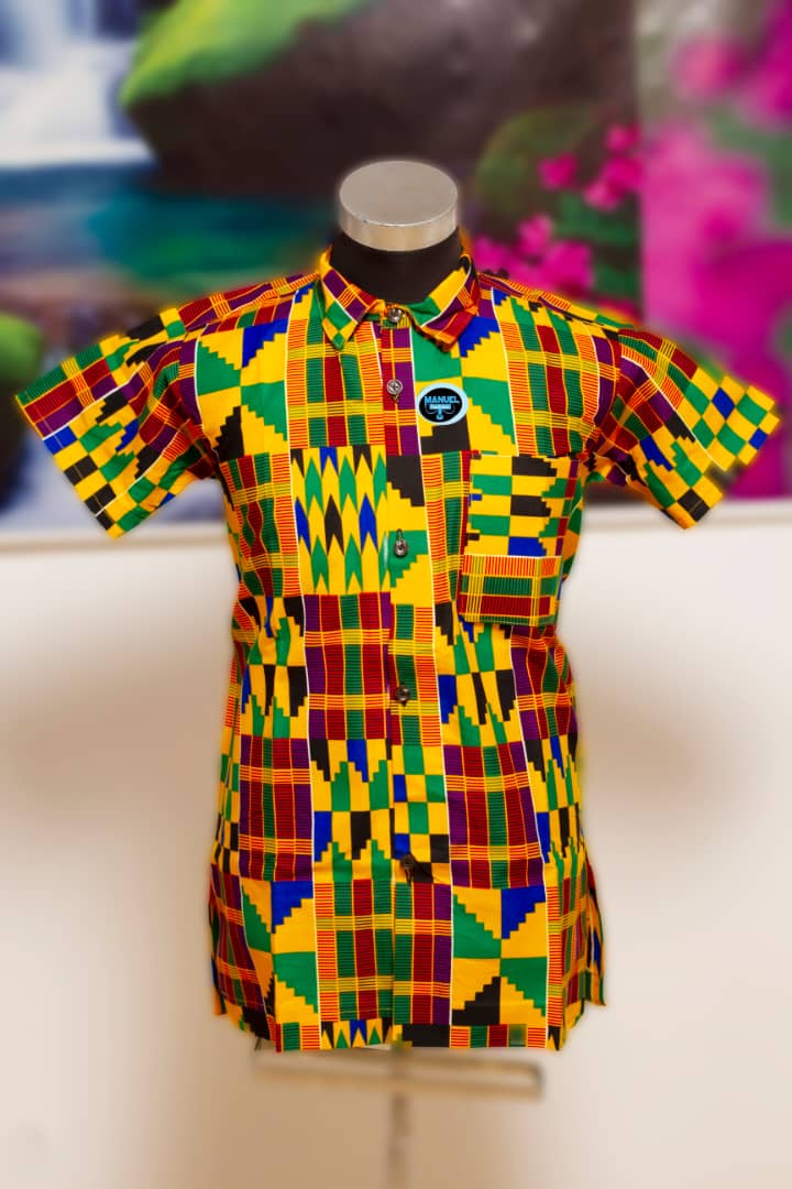 Manuel Fashion Kente Short-Sleeve